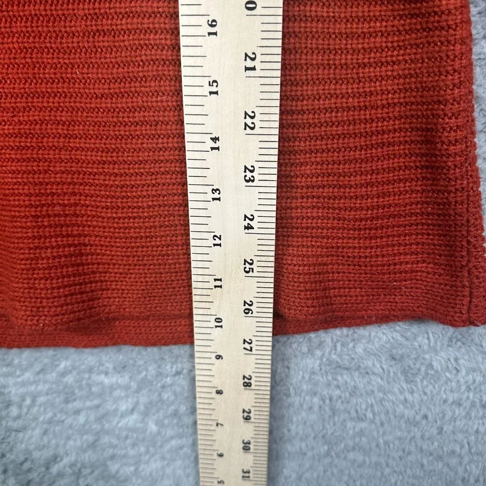 Tweeds Womens Sweater Plus Size Cardigan Acrylic Knit Orange 1x Turtleneck‎